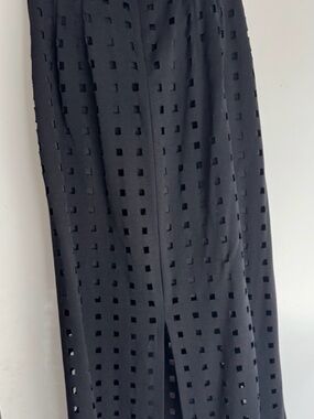 Black Square Eyelet Skirt